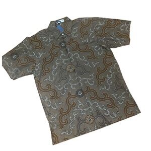 Tusca Indonisian Batik Button Up Short Sleeve Shirt